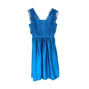 ModCloth Geode Blue Fairycore Lace Short Sleeveless Formal Dress Size Medium‎